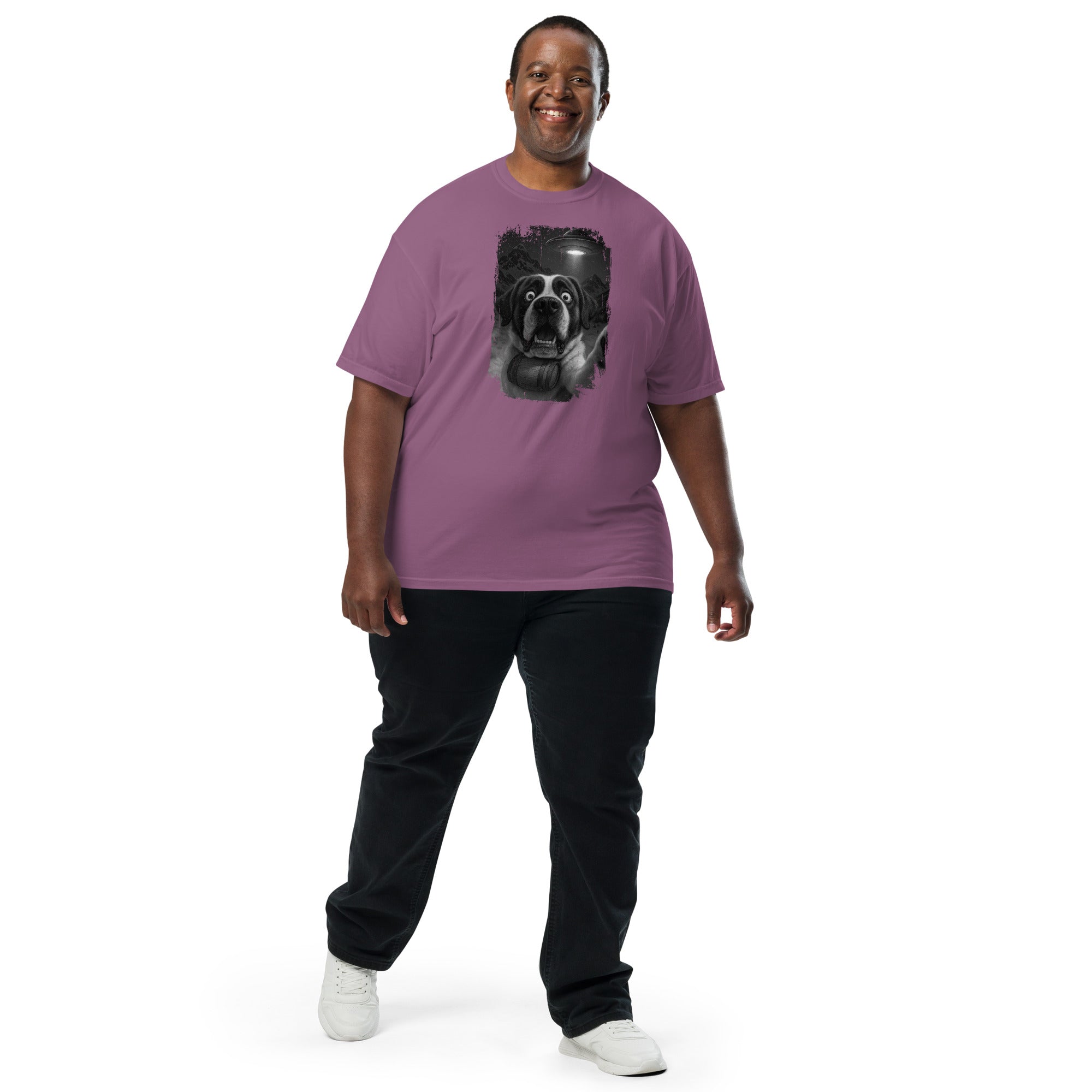 UFO Mountain Scaredy St Bernard T-Shirt - Lucy + Norman