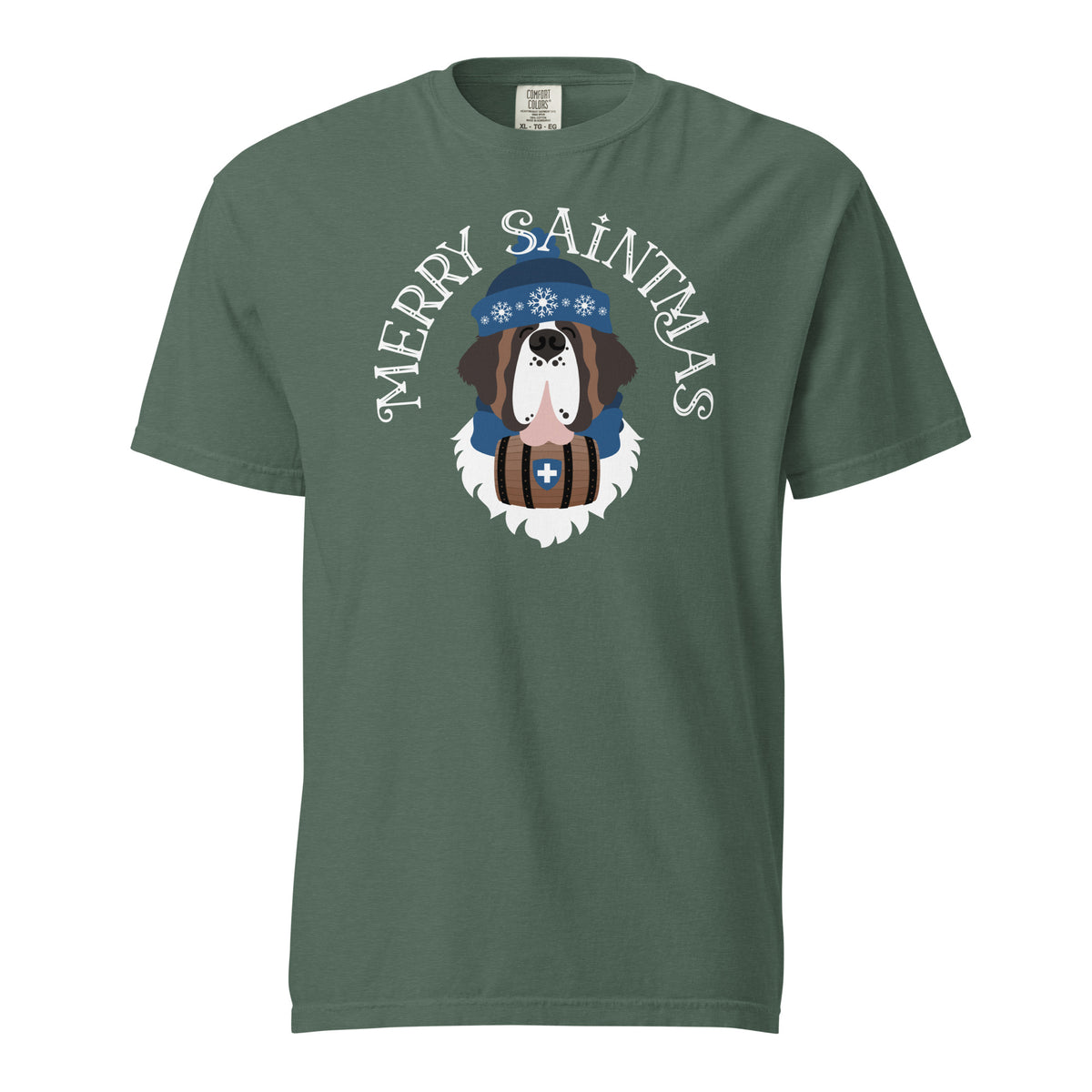 Merry Saintmas Blue Heavyweight Comfort Colors T-Shirt - Lucy + Norman