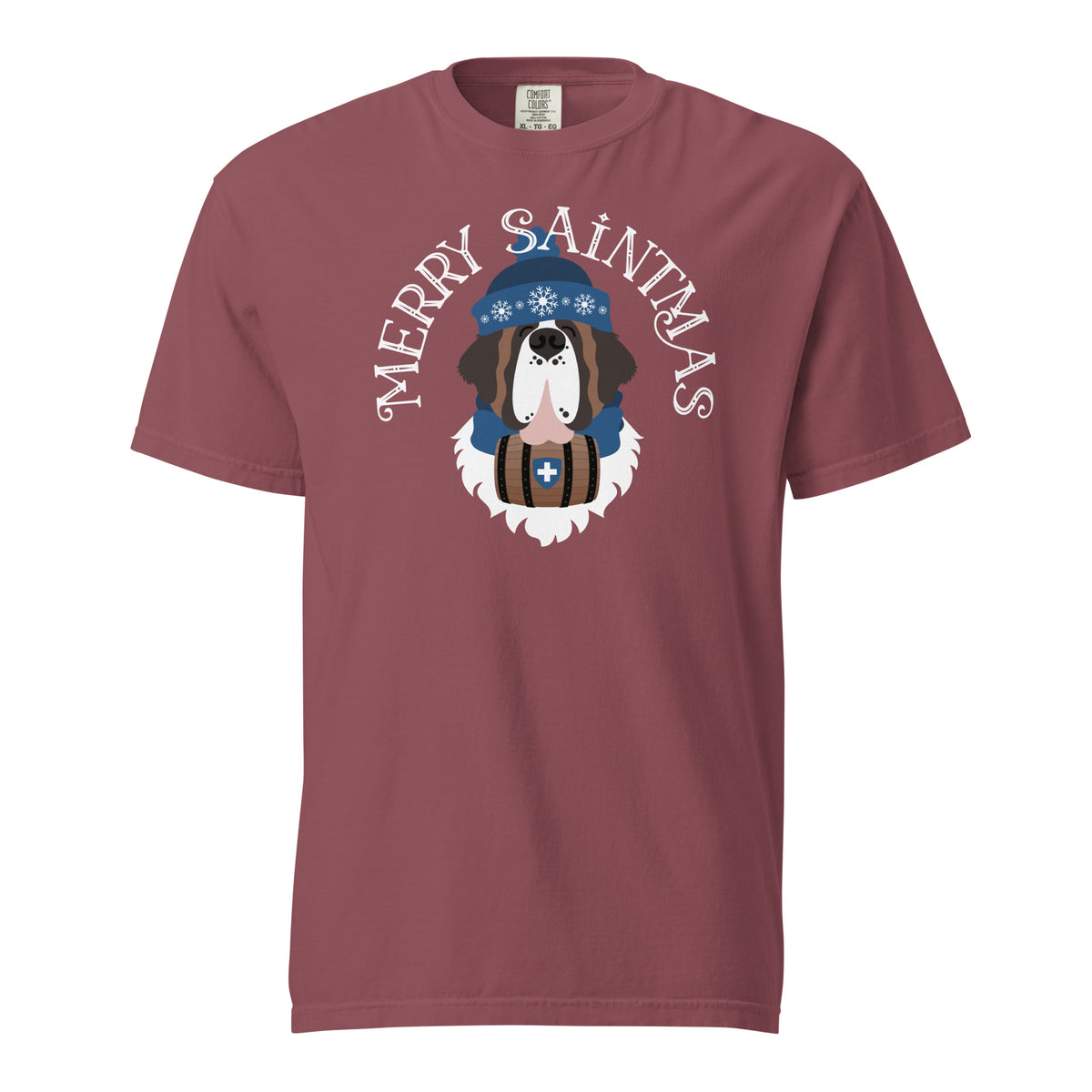 Merry Saintmas Blue Heavyweight Comfort Colors T-Shirt - Lucy + Norman