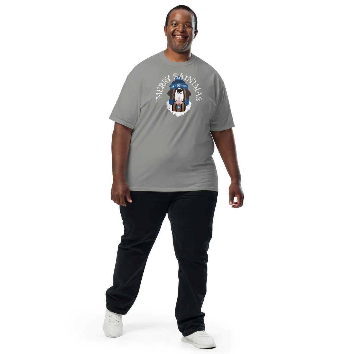 Merry Saintmas Blue Heavyweight Comfort Colors T-Shirt - Lucy + Norman