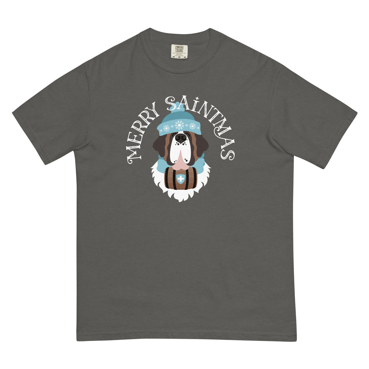 Merry Saintmas Blue Heavyweight Comfort Colors T-Shirt - Lucy + Norman