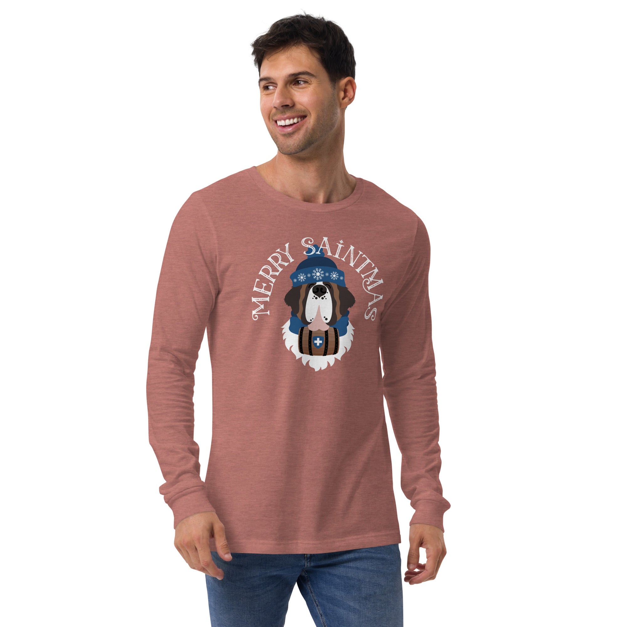 Merry Saintmas Blue Long Sleeve Tee - Lucy + Norman