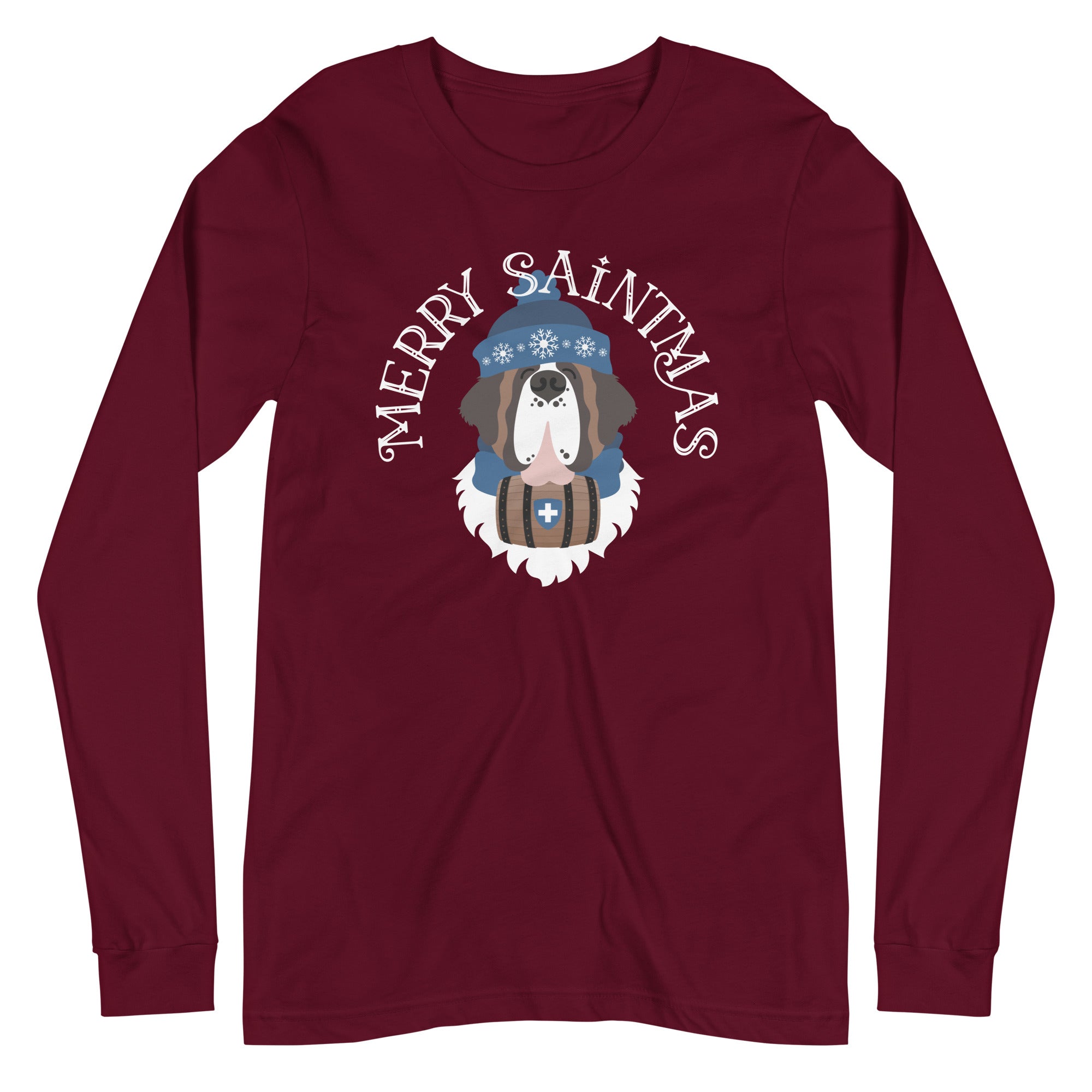 Merry Saintmas Blue Long Sleeve Tee - Lucy + Norman