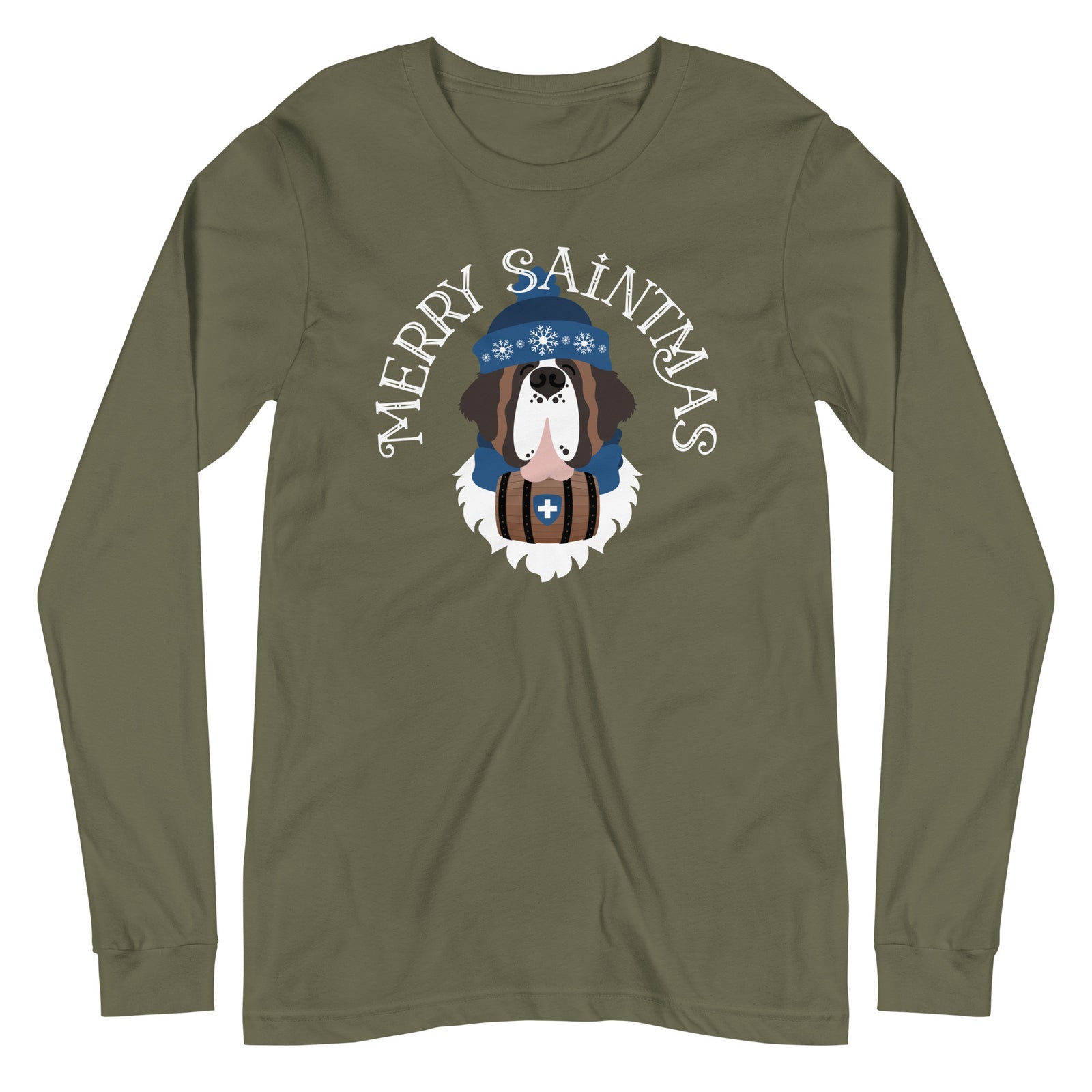 Merry Saintmas Blue Long Sleeve Tee - Lucy + Norman