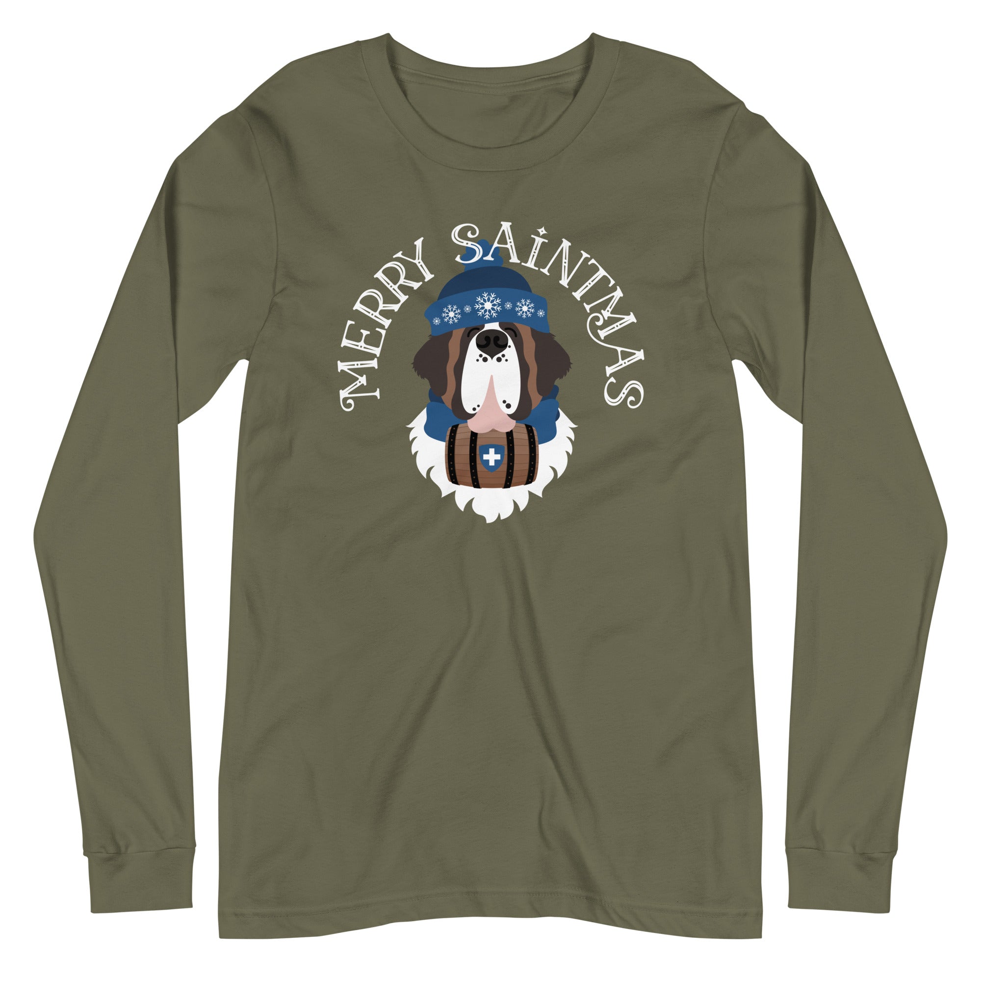 Merry Saintmas Blue Long Sleeve Tee - Lucy + Norman