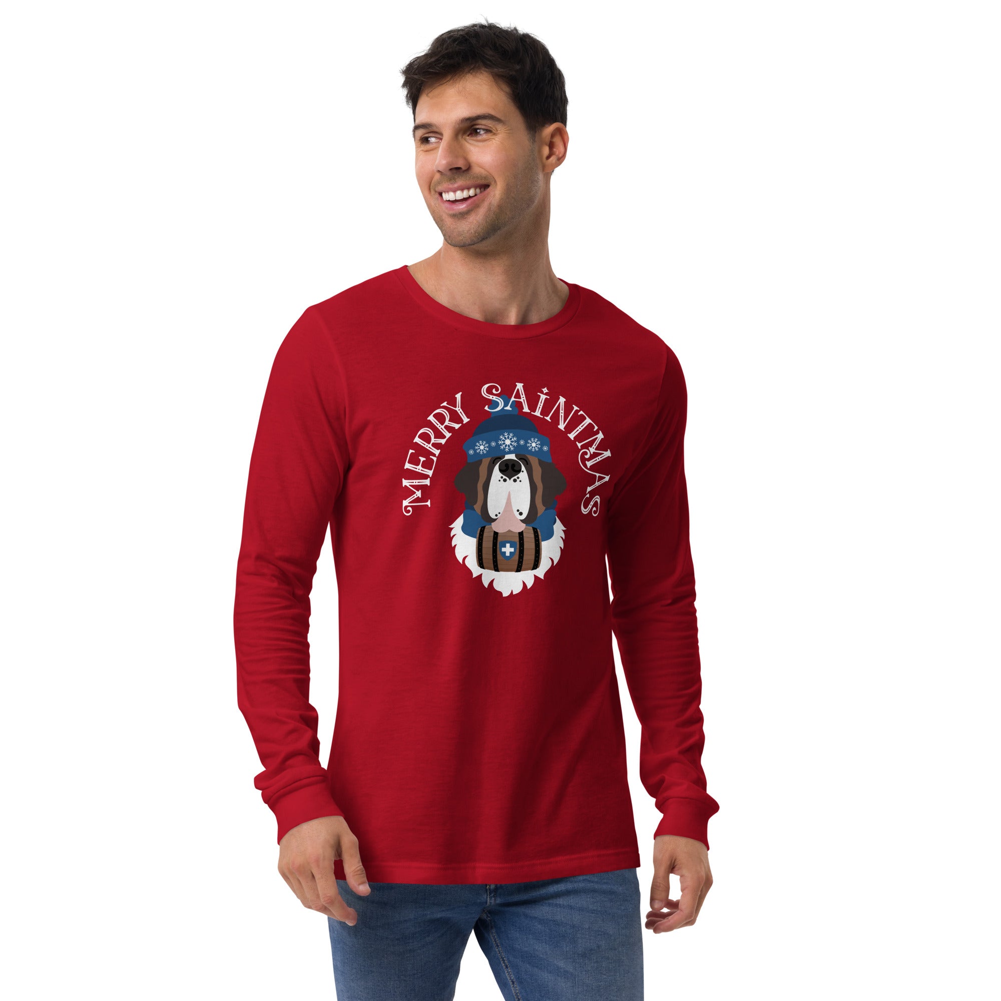 Merry Saintmas Blue Long Sleeve Tee - Lucy + Norman