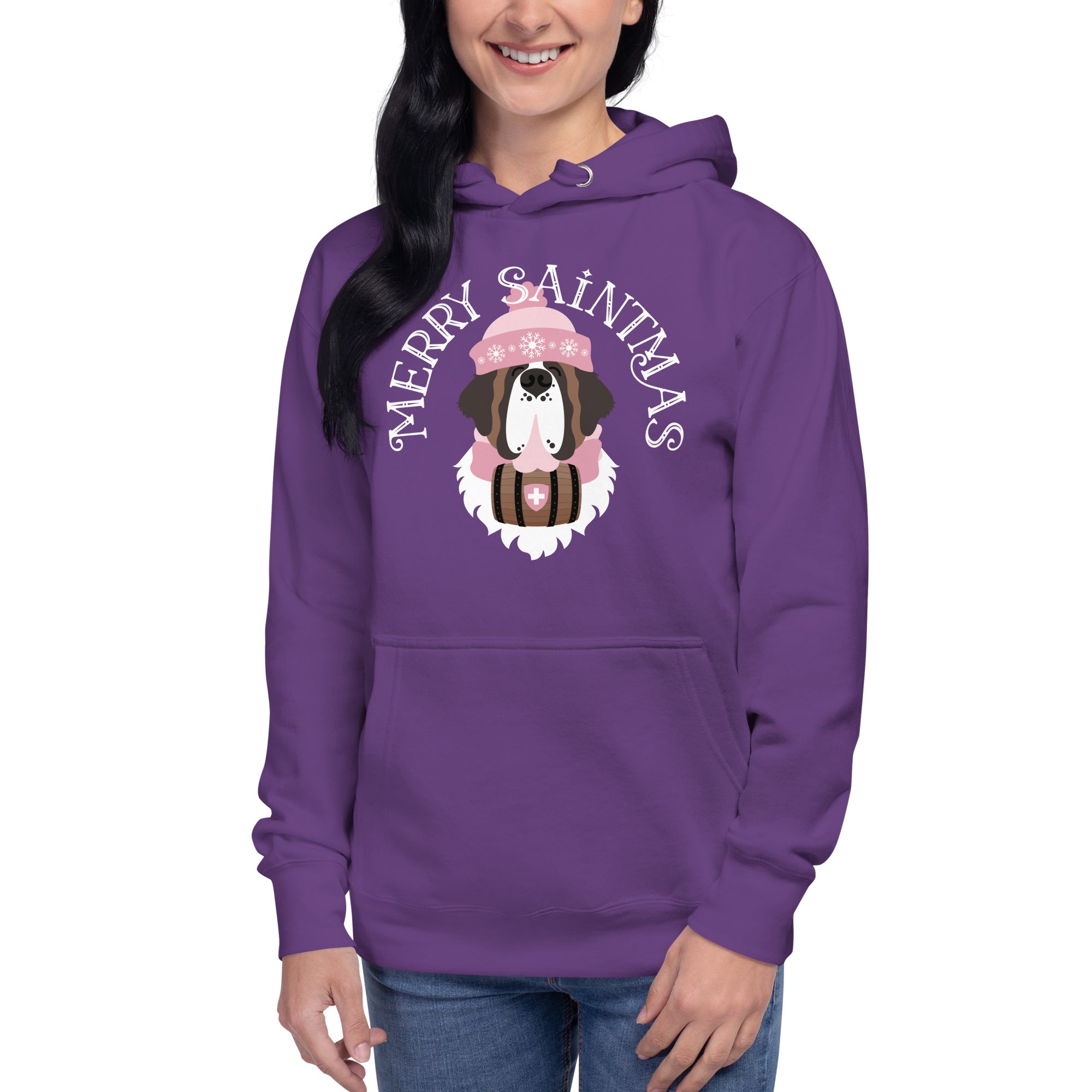 Merry Saintmas Pink Hoodie - Lucy + Norman