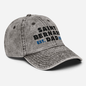 Saint Bernard Dad Est. Date Vintage Cotton Twill Cap - Lucy + Norman