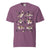 Comfort Colors Berry t-shirt featuring a woodland-themed Saint Bernard dog woodland and mountains pattern with six adorable Saint Bernards in various poses, perfect Saint Bernard gift for dog lovers.
