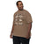 Comfort Colors Espresso t-shirt featuring a woodland-themed Saint Bernard dog woodland and mountains pattern with six adorable Saint Bernards in various poses, perfect Saint Bernard gift for dog lovers.