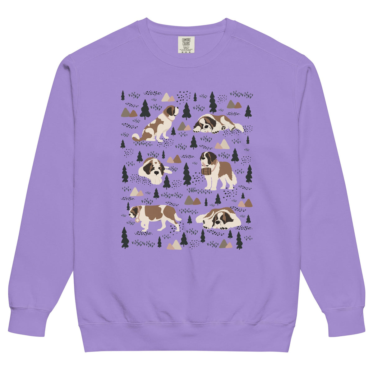 Woodland Six St Bernard Comfort Colors Sweatshirt - Lucy + Norman
