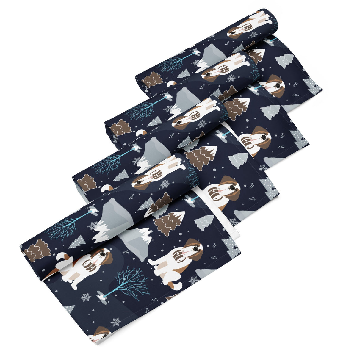 Alpine Chill St Bernard Cloth Napkin Set - Lucy + Norman