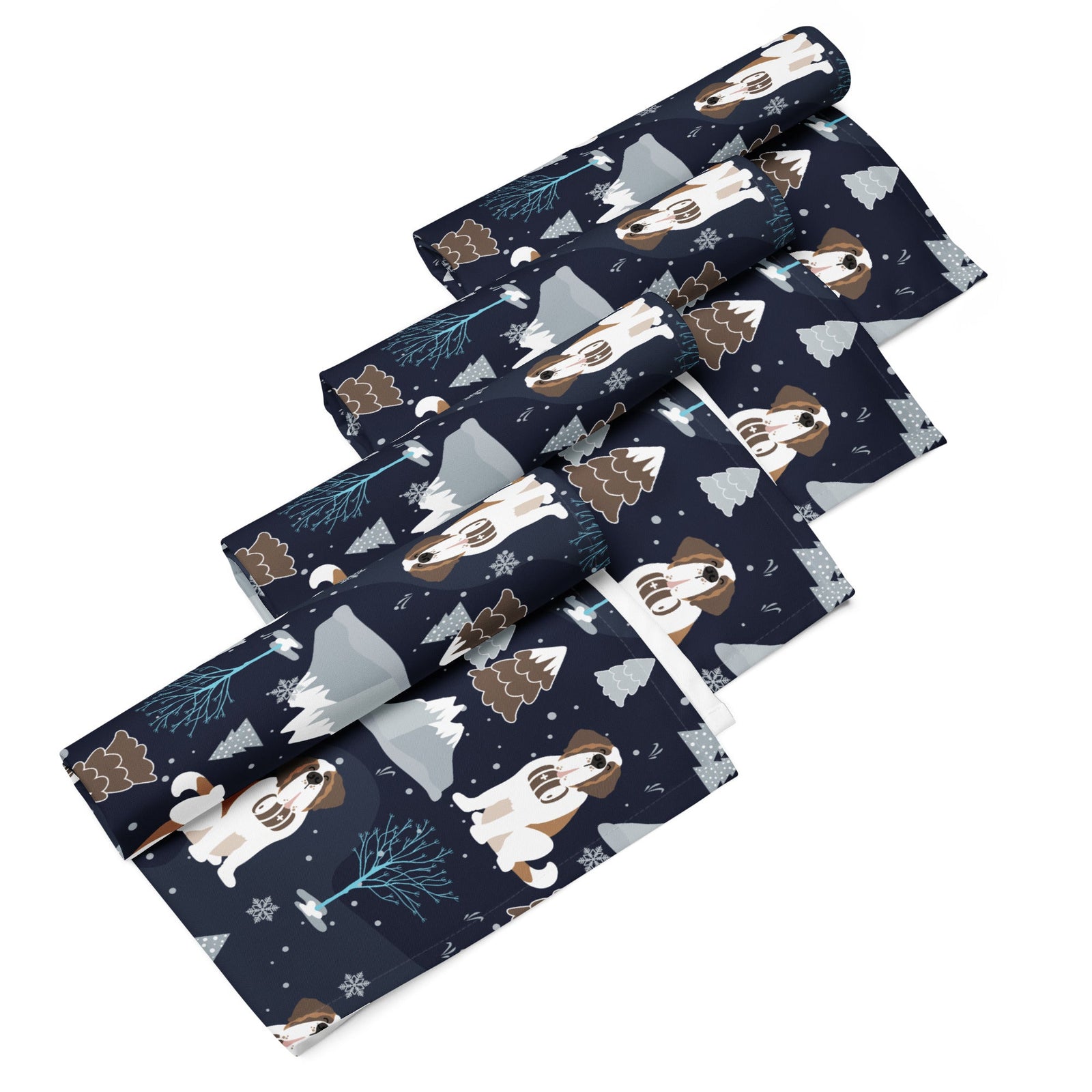 Alpine Chill St Bernard Cloth Napkin Set - Lucy + Norman