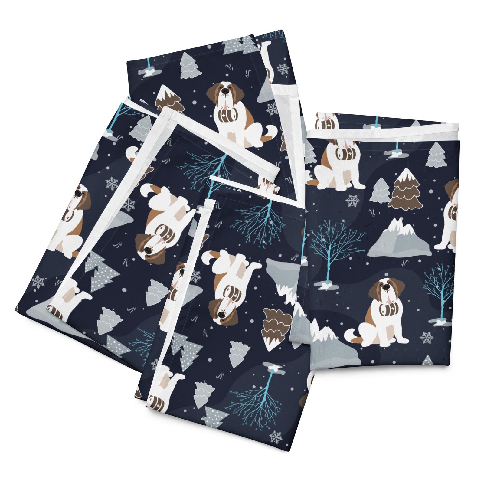 Alpine Chill St Bernard Cloth Napkin Set - Lucy + Norman