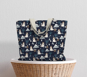 Alpine Chill St Bernard Large Market Tote Bag - Lucy + Norman