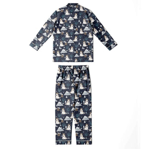 Alpine Chill St Bernard Men's Satin Pajamas - Lucy + Norman