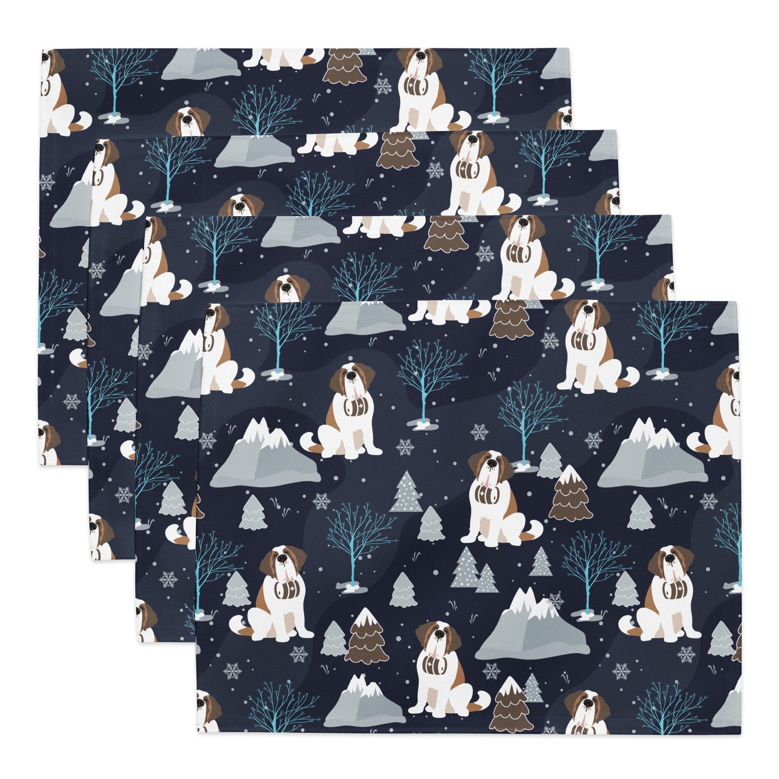 Alpine Chill St Bernard Placemat Set - Lucy + Norman