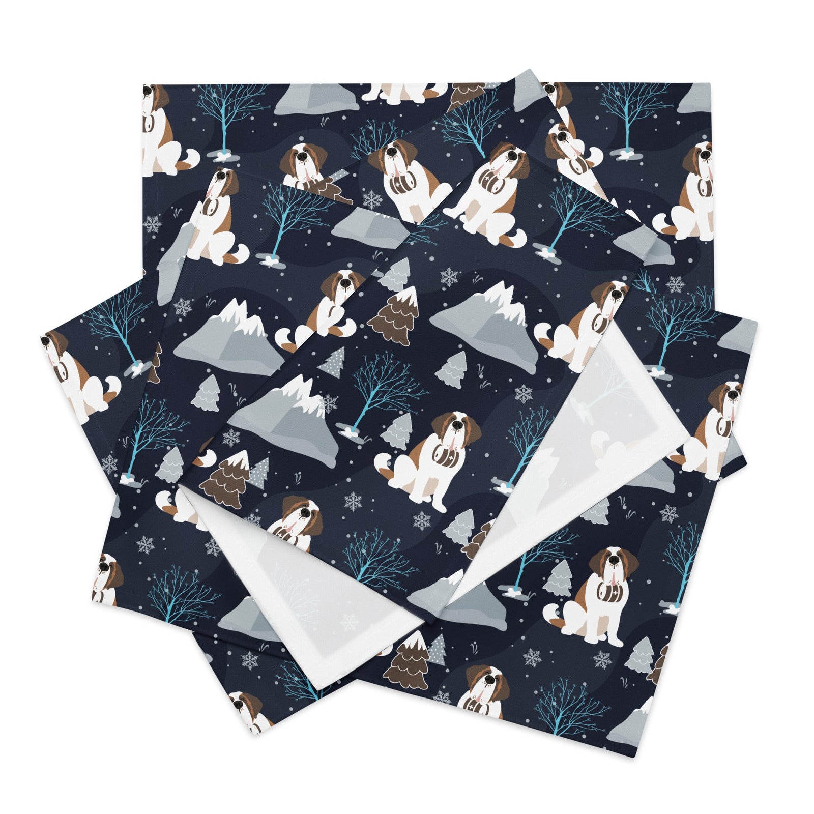 Alpine Chill St Bernard Placemat Set - Lucy + Norman