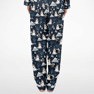 Alpine Chill St Bernard Women's Satin Pajamas - Lucy + Norman