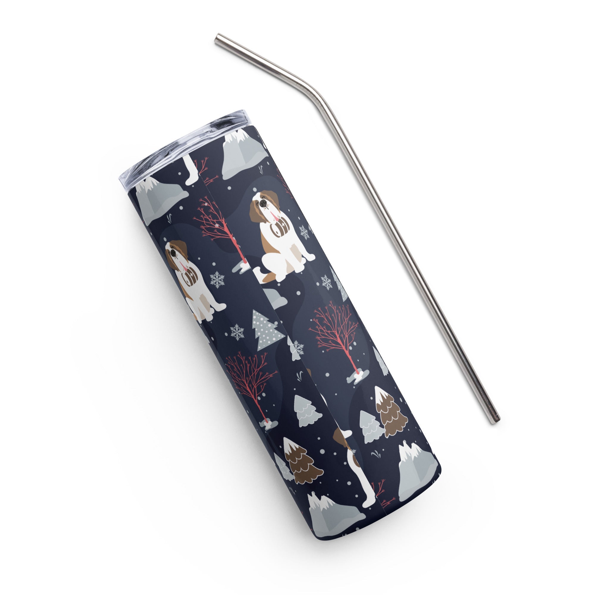 Alpine Night Stainless Steel Tumbler + Straw - Lucy + Norman