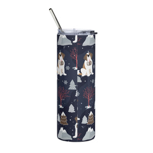 Alpine Night Stainless Steel Tumbler + Straw - Lucy + Norman