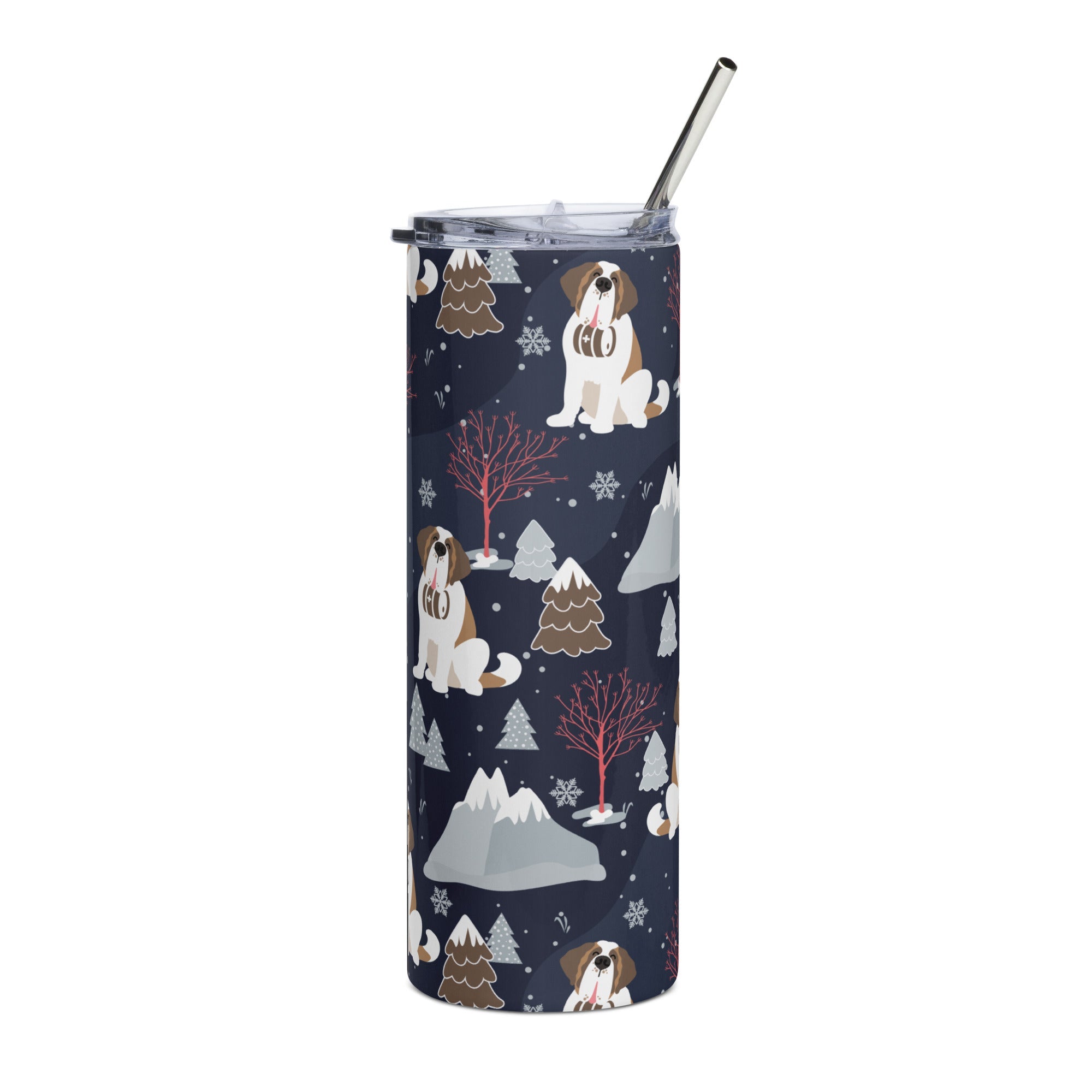 Alpine Night Stainless Steel Tumbler + Straw - Lucy + Norman