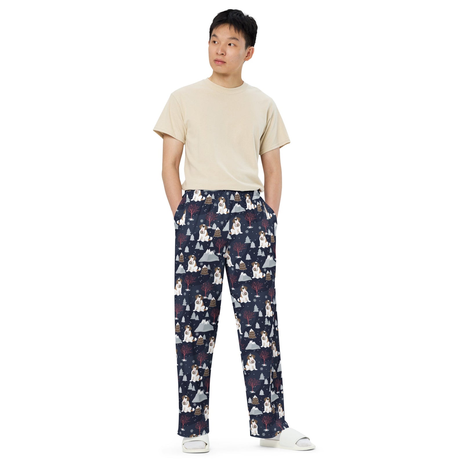 Alpine Night Unisex Wide Lounge Pants - Lucy + Norman