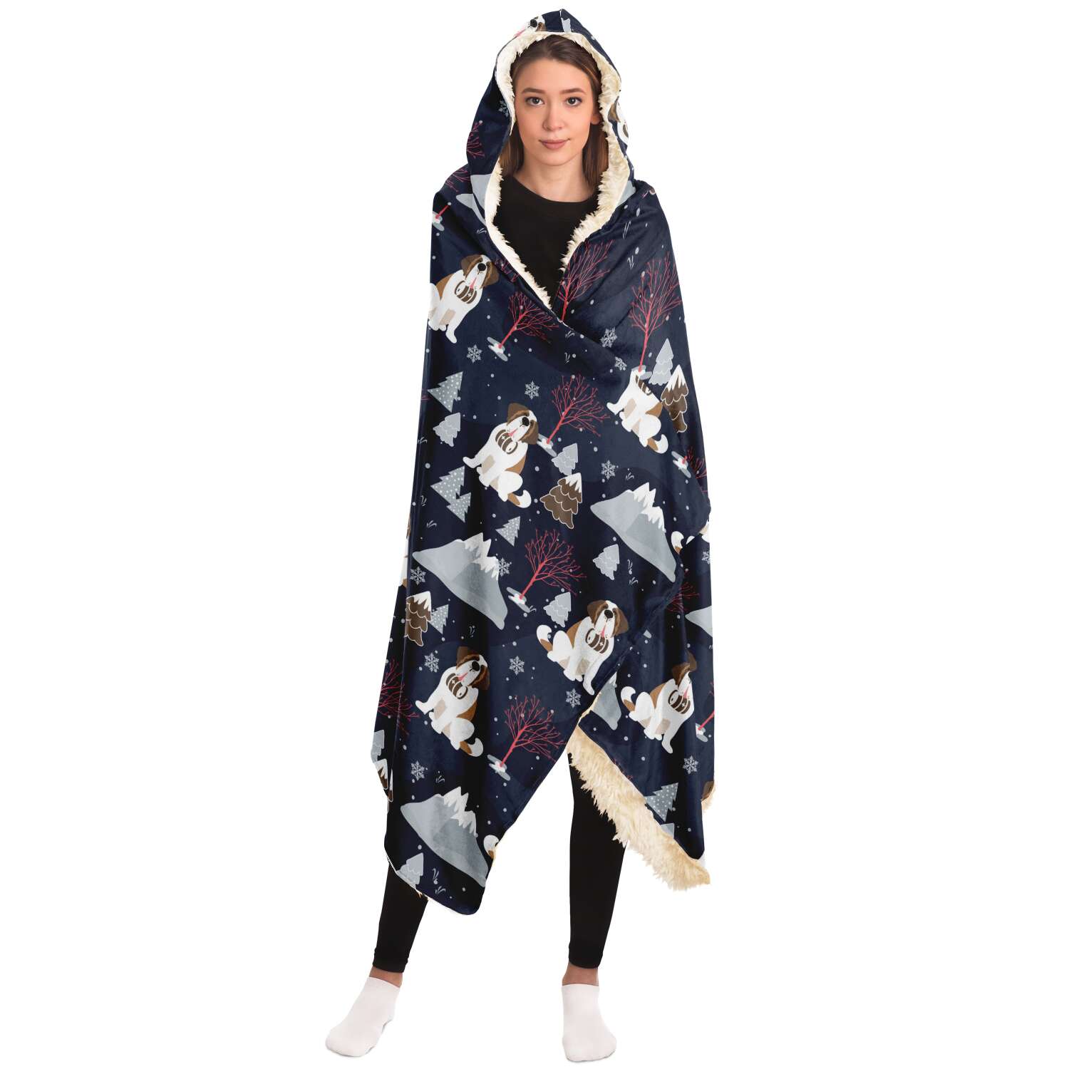 Alpine Nights Hooded Blanket - Lucy + Norman