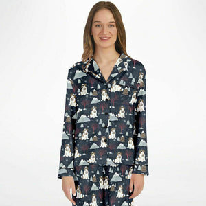 Alpine Nights St Bernard Women's Satin Pajamas - Lucy + Norman