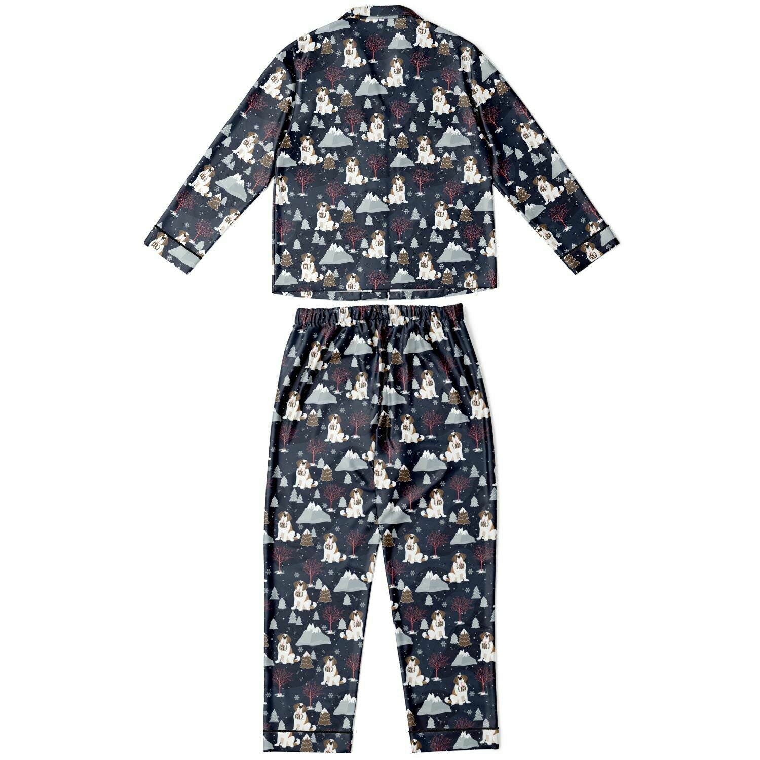 Alpine Nights St Bernard Women's Satin Pajamas - Lucy + Norman