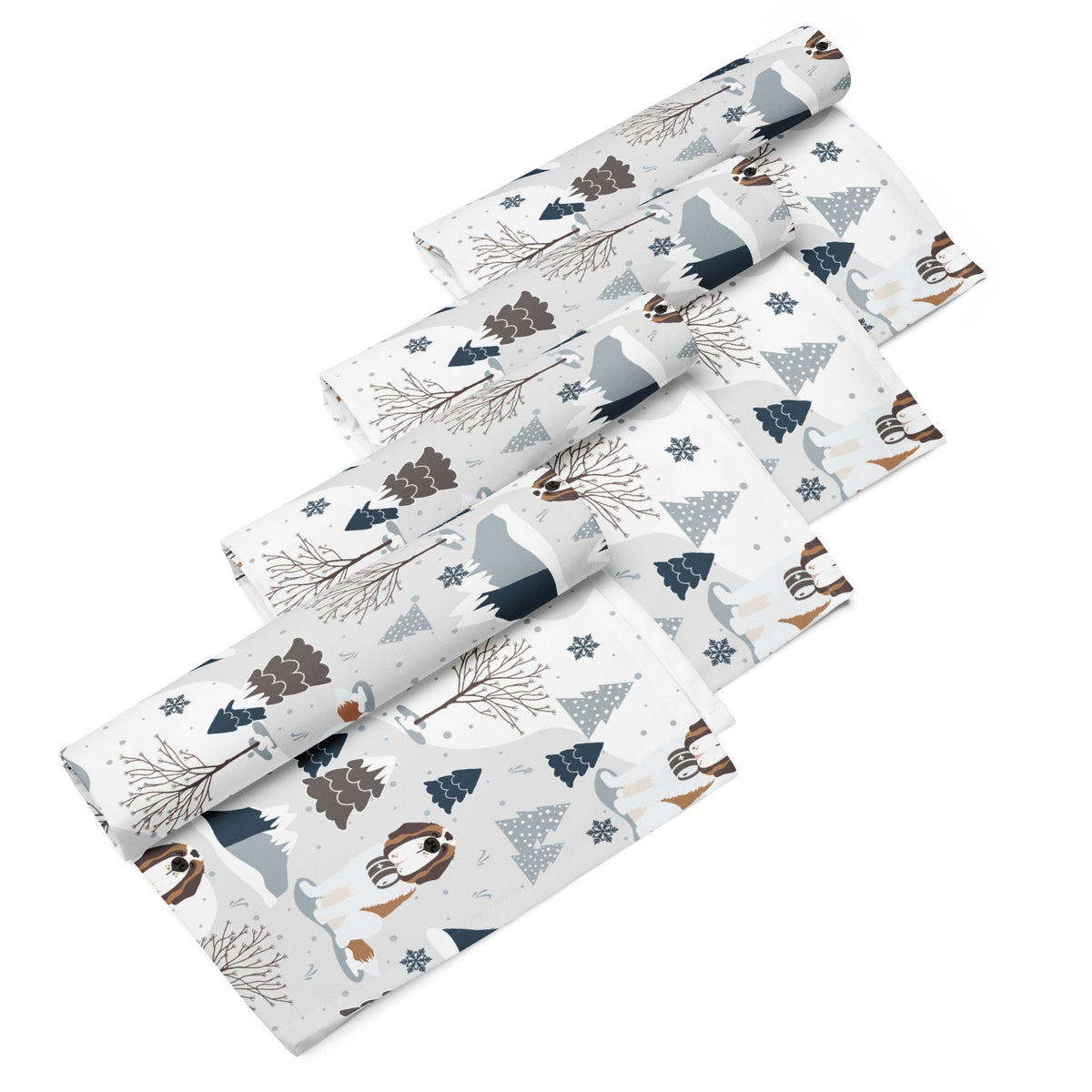 Alpine Saint Bernard Cloth Napkin Set - Lucy + Norman