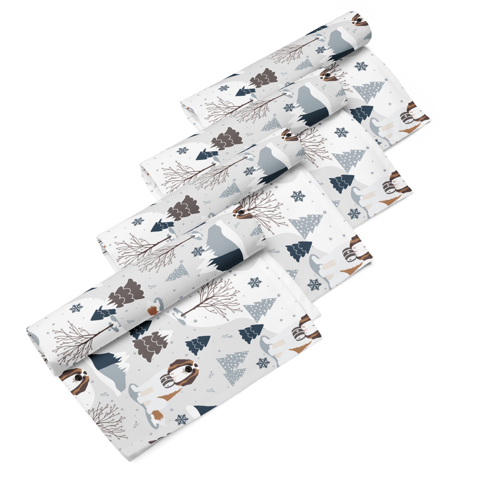 Alpine Saint Bernard Cloth Napkin Set - Lucy + Norman