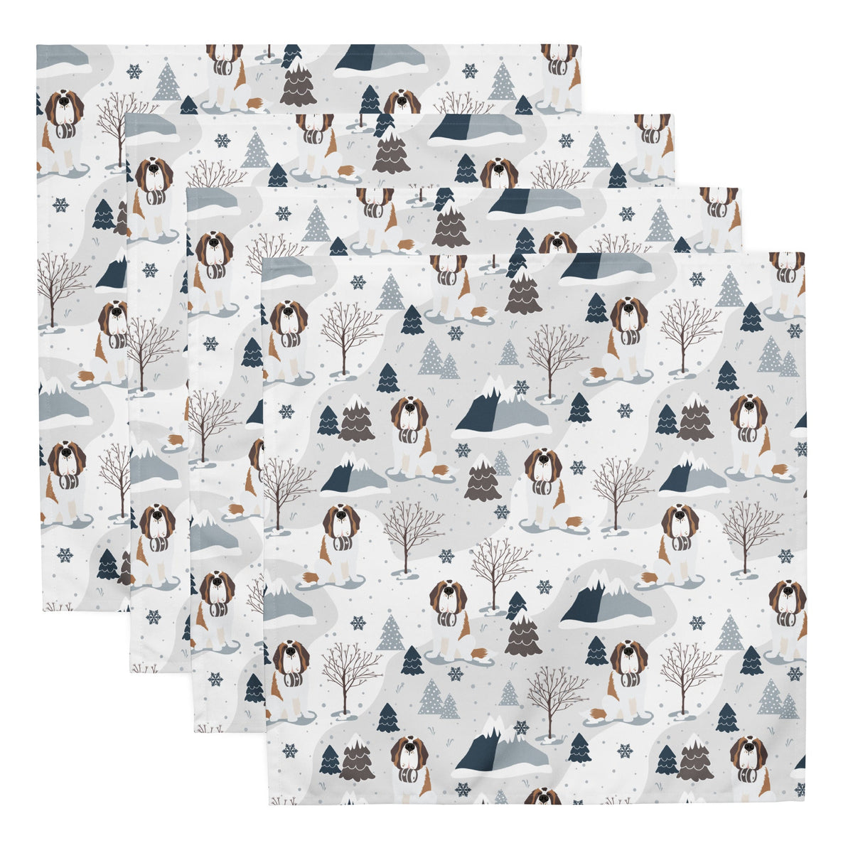 Alpine Saint Bernard Cloth Napkin Set - Lucy + Norman