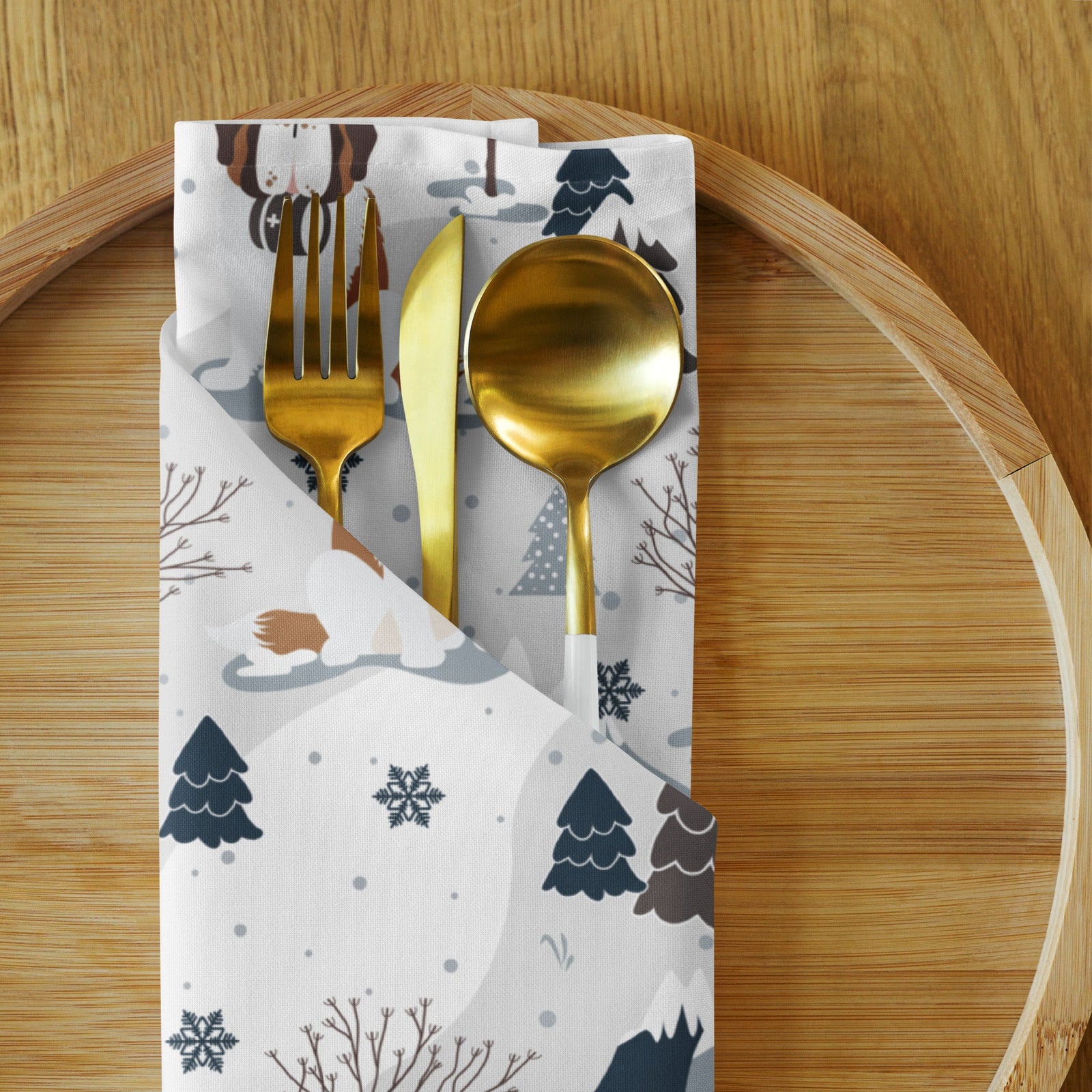 Alpine Saint Bernard Cloth Napkin Set - Lucy + Norman