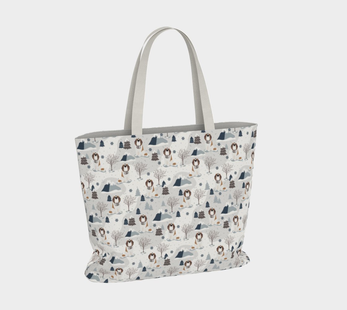 Alpine Saint Bernard Large Market Tote Bag - Lucy + Norman