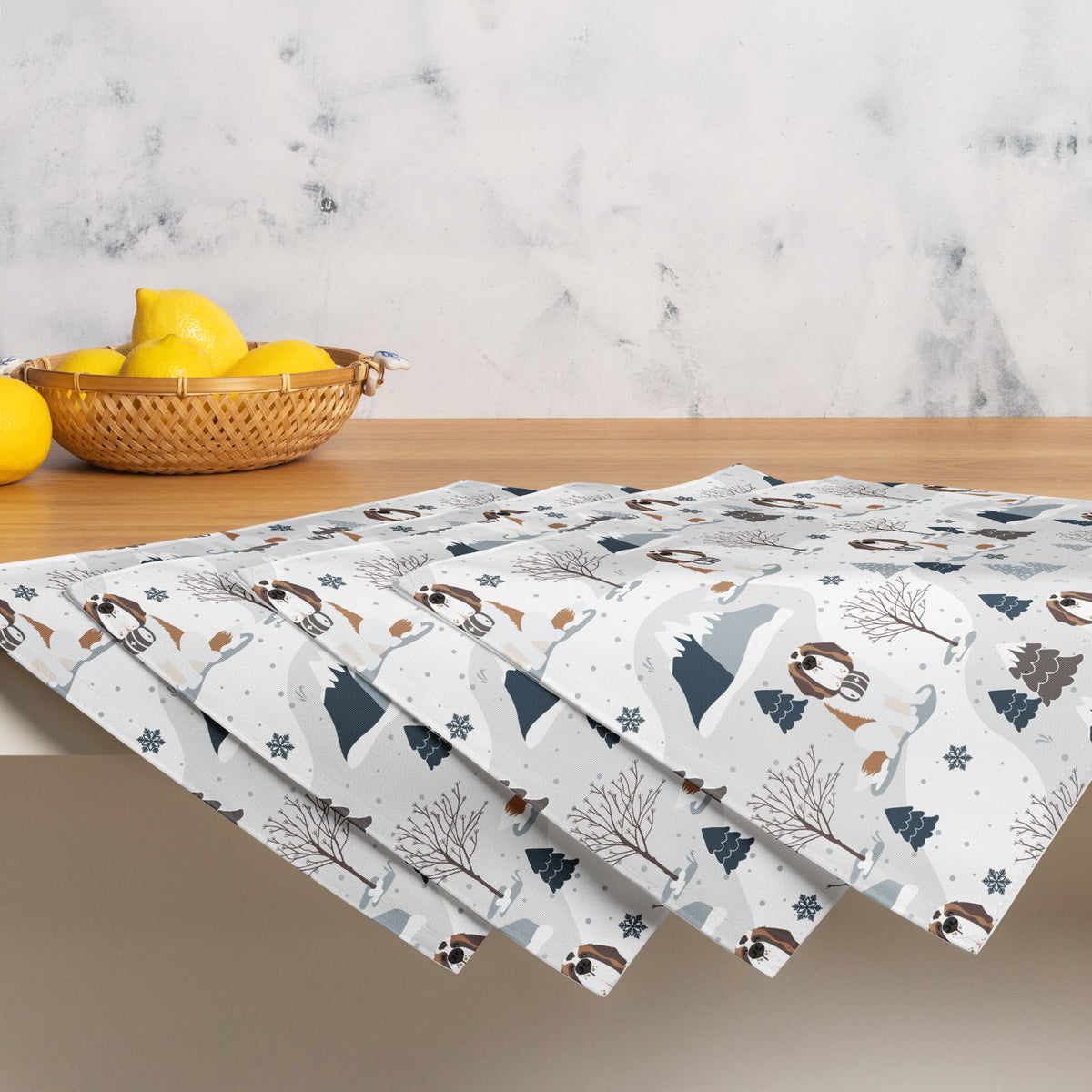 Alpine Saint Bernard Placemat Set - Lucy + Norman