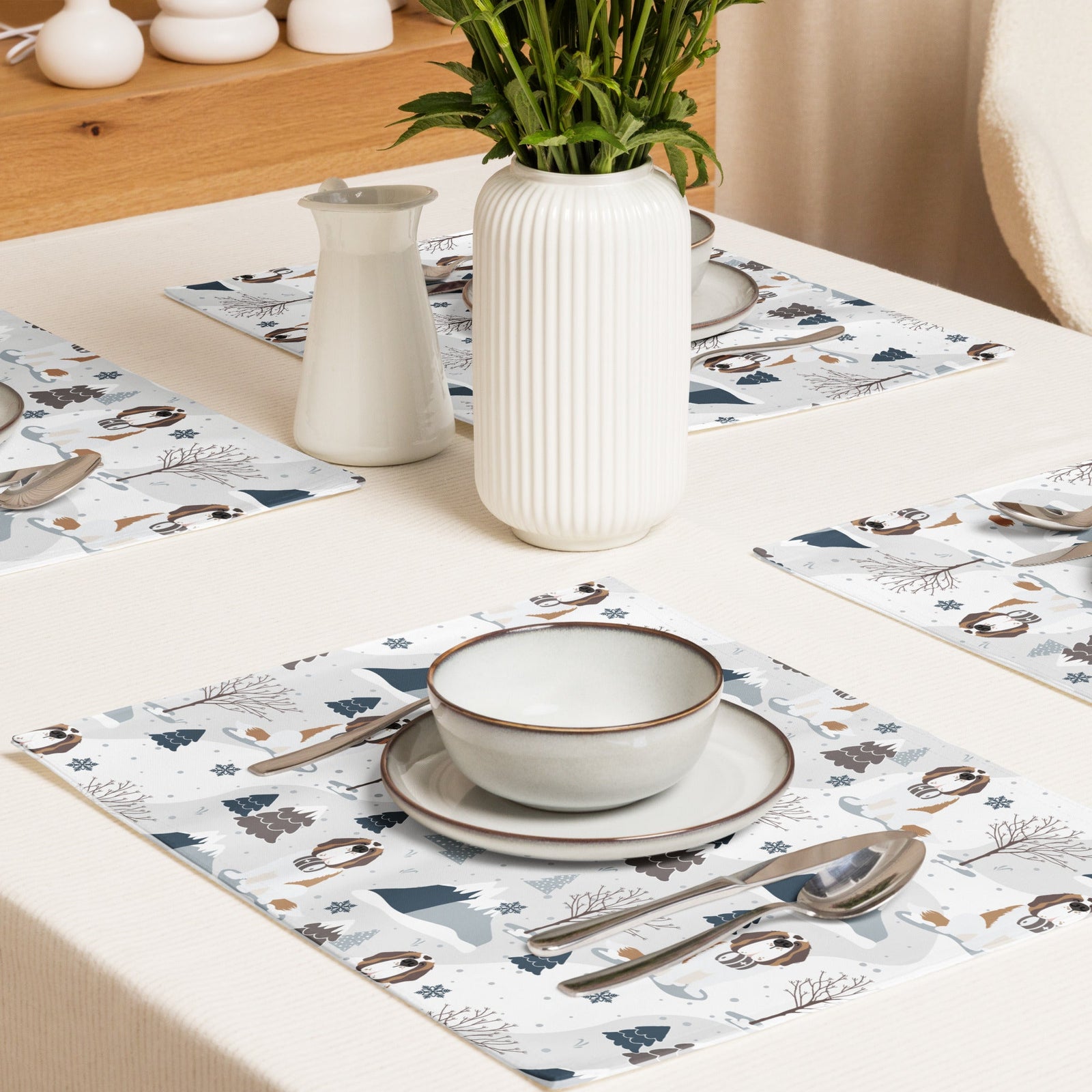Alpine Saint Bernard Placemat Set - Lucy + Norman