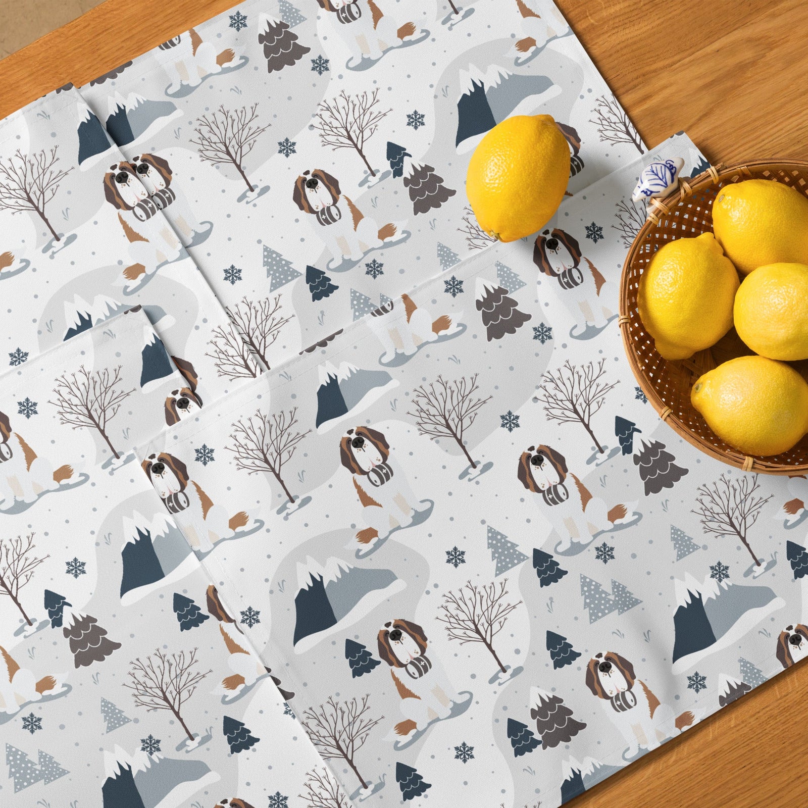 Alpine Saint Bernard Placemat Set - Lucy + Norman