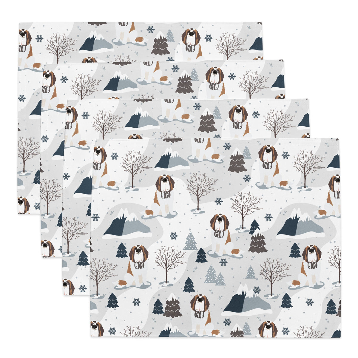 Alpine Saint Bernard Placemat Set - Lucy + Norman