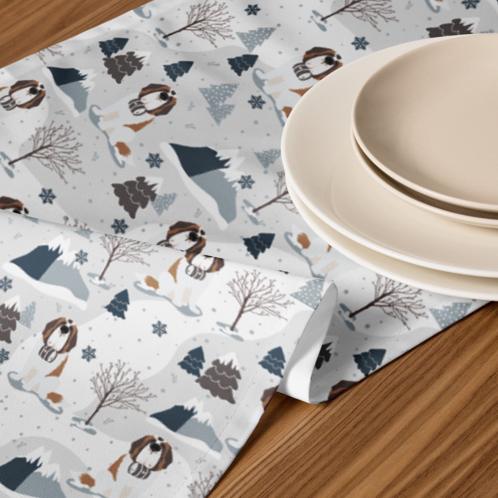 Alpine Saint Bernard Table Runner - Lucy + Norman