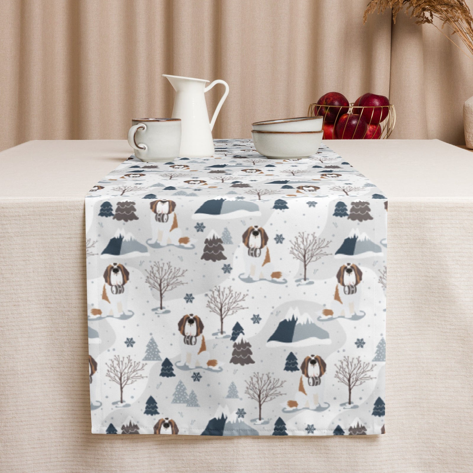 Alpine Saint Bernard Table Runner - Lucy + Norman