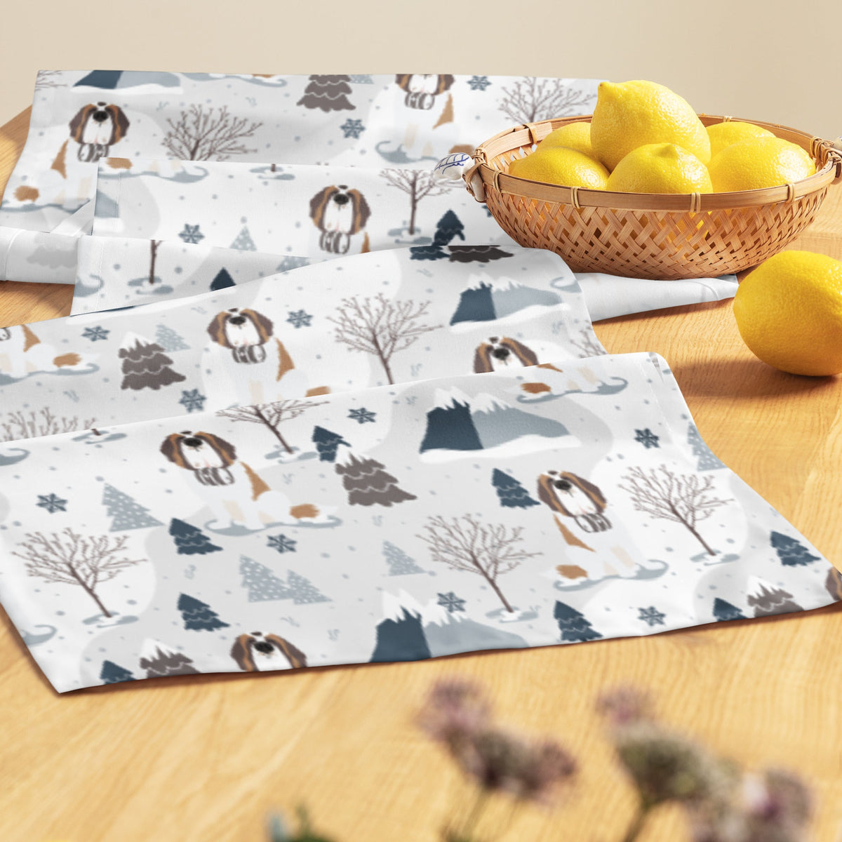 Alpine Saint Bernard Table Runner - Lucy + Norman