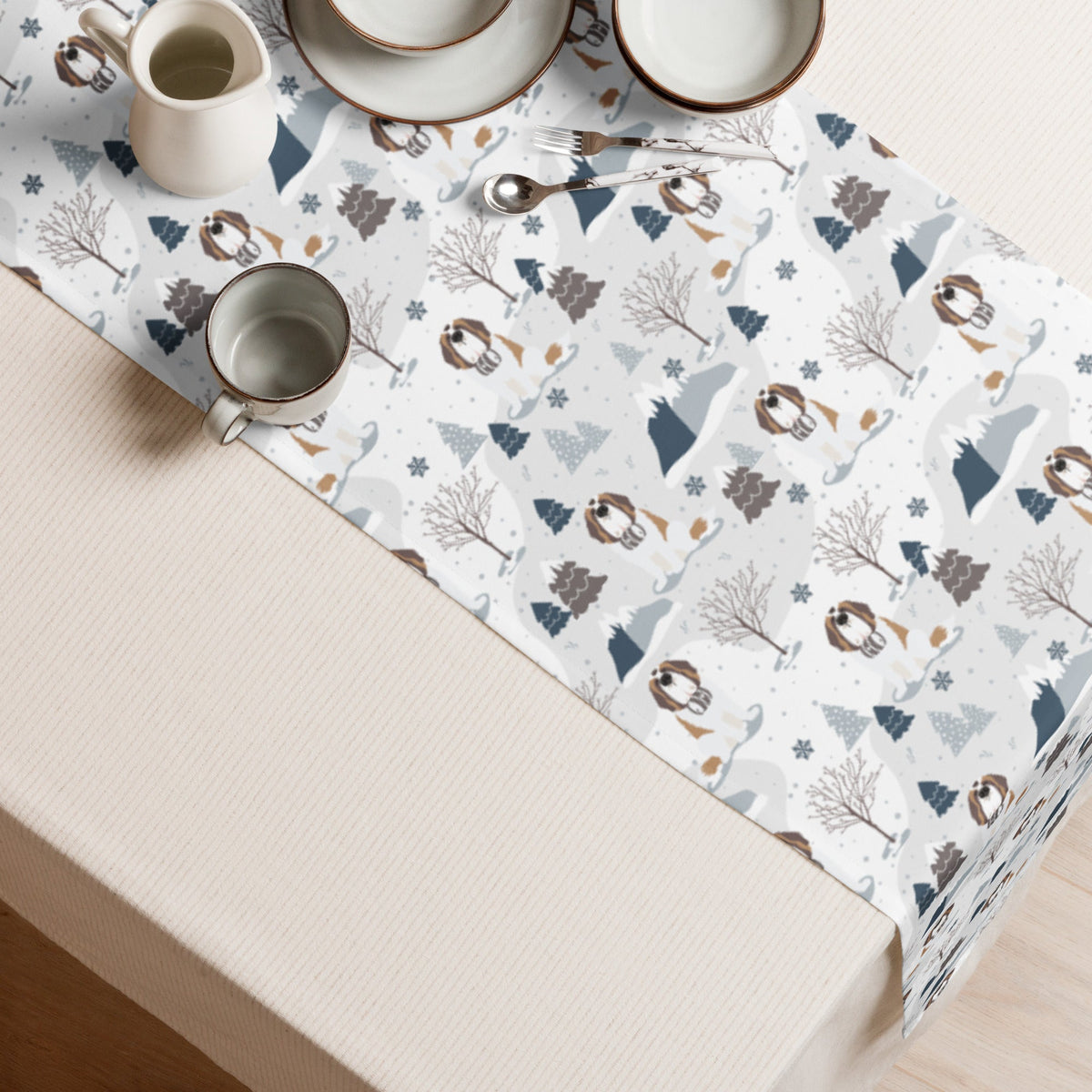 Alpine Saint Bernard Table Runner - Lucy + Norman