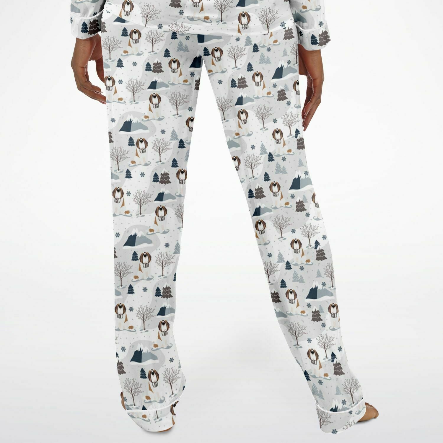 Alpine Saint Bernard Women's Satin Pajamas - Lucy + Norman