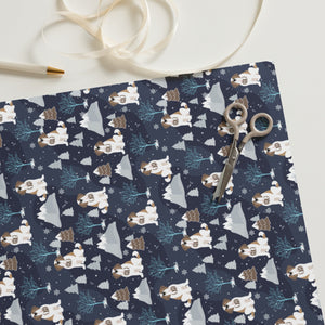 Alpine Set St Bernard Dog Wrapping Paper Sheets - Lucy + Norman