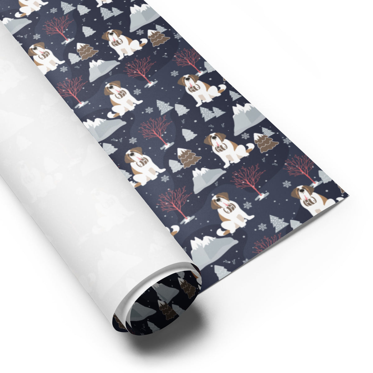 Alpine Set of St Bernard Dog Wrapping Paper Sheets by Lucy and Norman -  Lucy + Norman