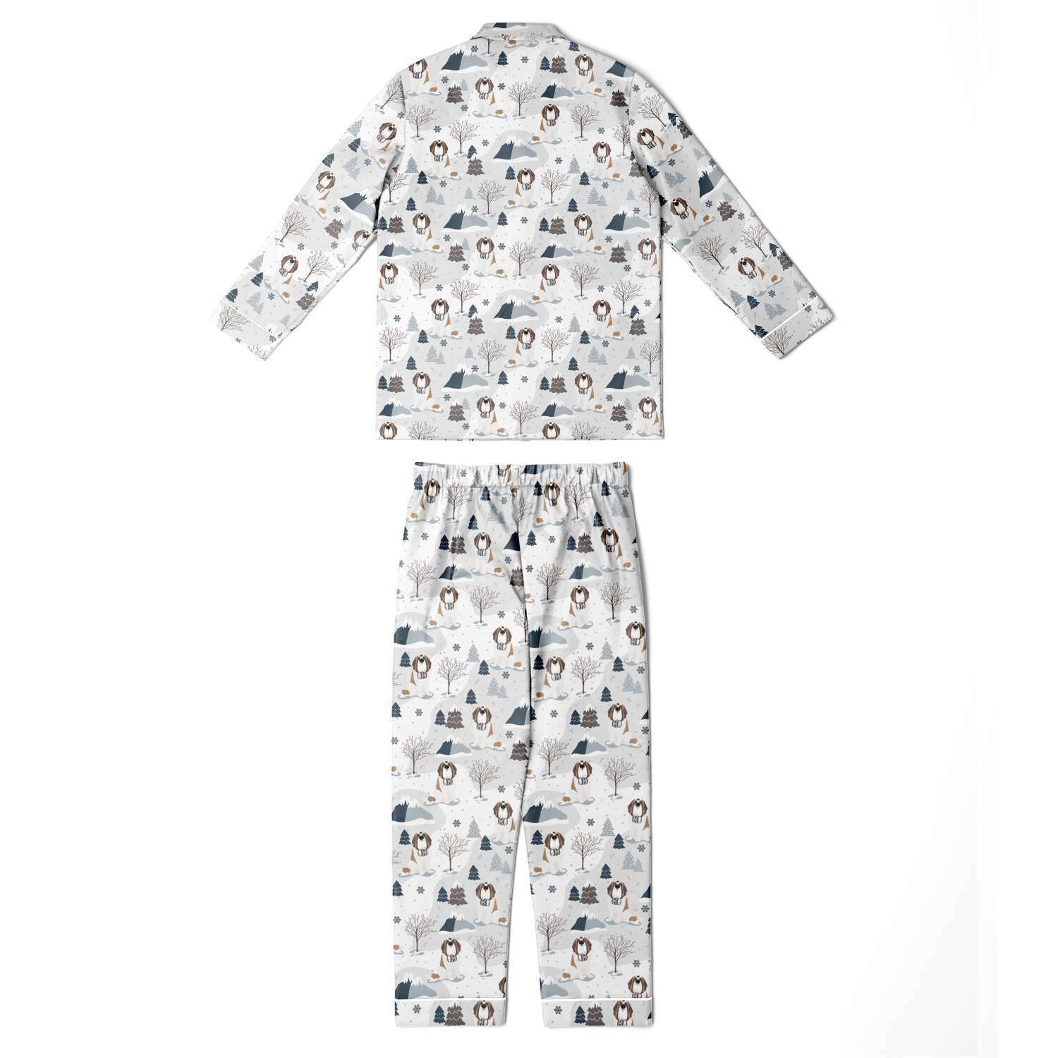 Alpine St Bernard Men's Satin Pajamas - Lucy + Norman