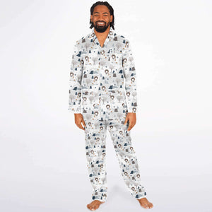 Alpine St Bernard Men's Satin Pajamas - Lucy + Norman