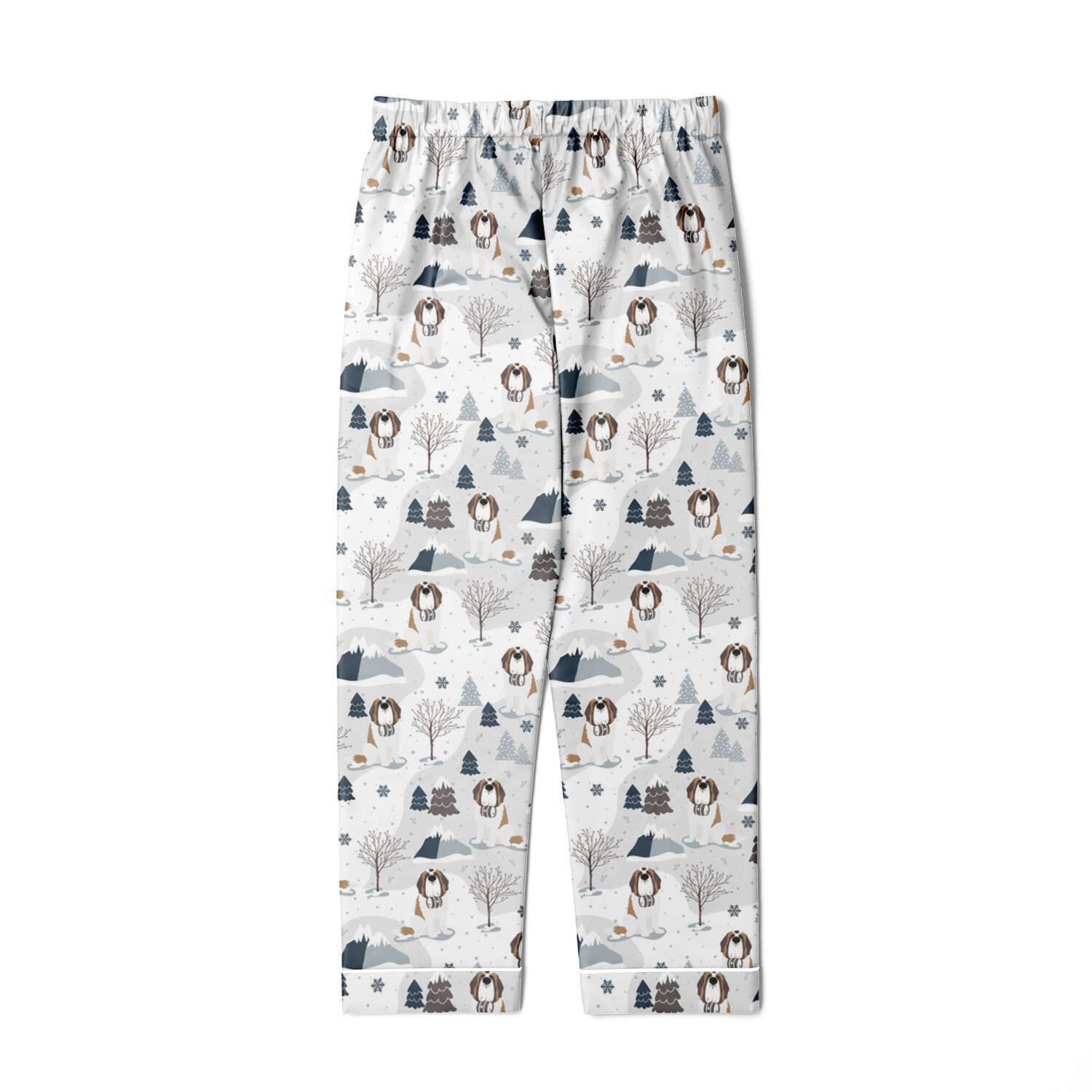 Alpine St Bernard Men's Satin Pajamas - Lucy + Norman