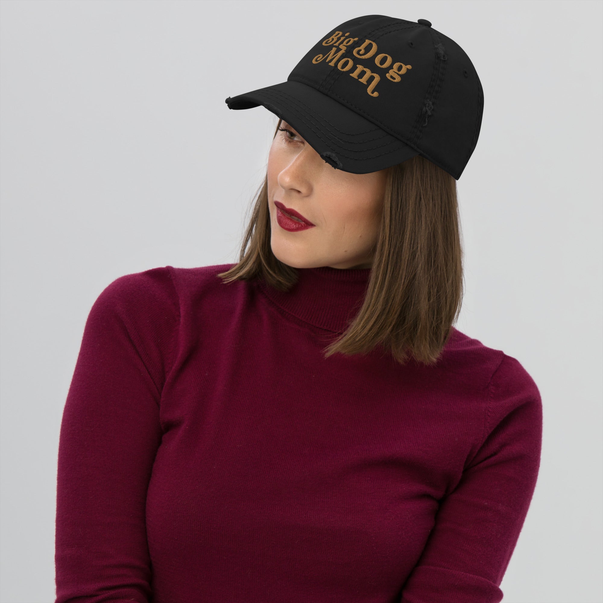 Big Dog Mom Distressed Dad Hat - Lucy + Norman